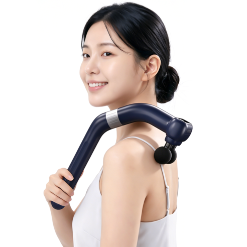 보미디 진동 핸디 마사지건 후크형 마사지건 커브건 갈고리형 무선 안마기 듀얼 헤드 근막 이완 스트레칭 MG6