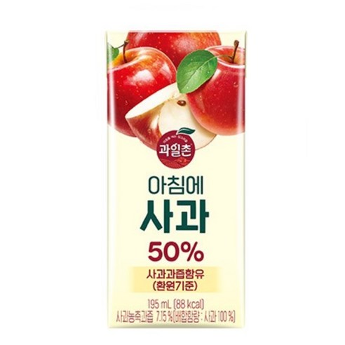 해태htb 과일촌 아침에 사과 주스