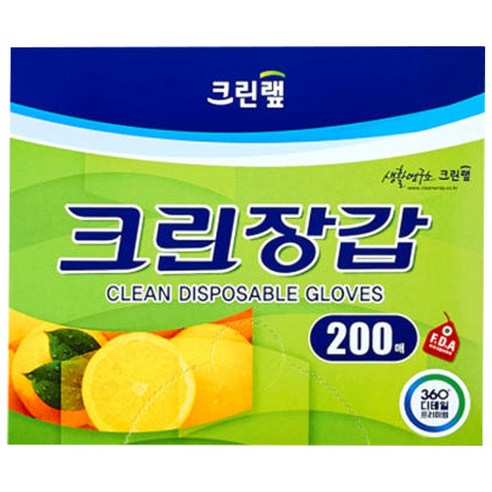 크린랩 크린장갑 200매, 200개입, 2개
