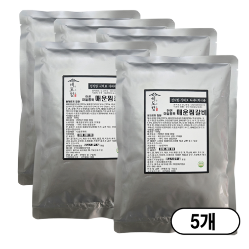 [세모정]마늘듬뿍 매운찜갈비, 5개, 600g