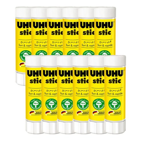 UHU 우후 노랑풀 40g / 고체풀 1갑(12개입)