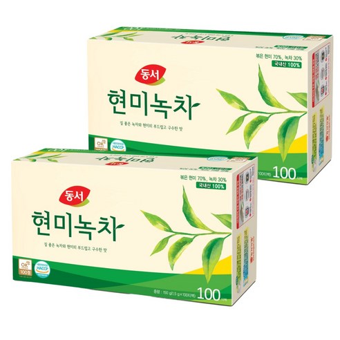 동서 현미녹차 티백