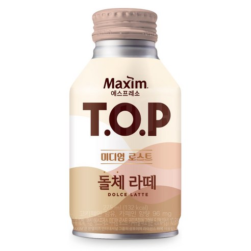 (무료배송) 맥심 TOP 미디엄 로스트 돌체 라떼 275ml x 12개