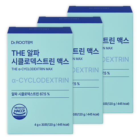 닥터루템 알파cd 분말 식약청인증 알파시디 알파시클로덱스트린 맥스, 30회분, 3박스