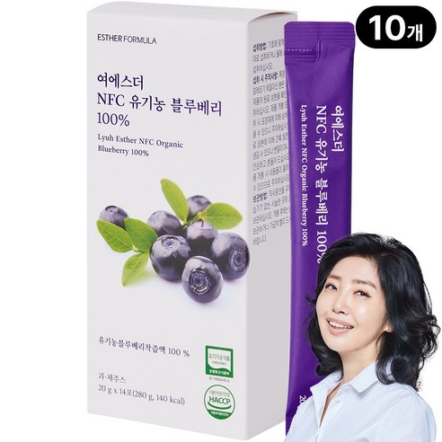 본사직영 여에스더 NFC 유기농 블루베리 100퍼센트 l 14개입 l 국민영양 프로젝트