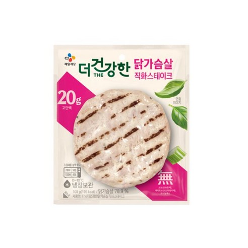 CJ제일제당 더건강한 닭가슴살 직화스테이크100g, 5개, 100g