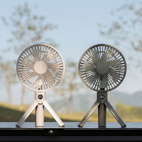 LINSHU 무선 접이식 캠핑 선풍기 무소음 강한 바람량