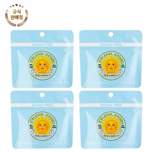 자일리톨스톤 미니 지퍼백 시원한 페퍼민트부스터 30그램 묶음 세트, 30g, 4개, 1개입