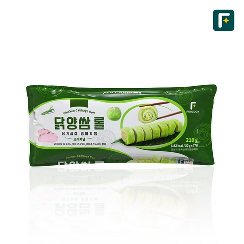 펀쿡 닭가슴살 양배추 롤 (30gX7개입), 6개, 210g