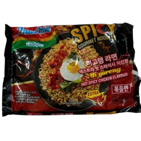 인도미 미고랭 라면 엑스트라 핫 스파이시 치킨향 83g