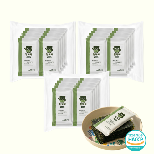 똑똑연구소 김똑똑 어린이김 아기김 저염김, 조미, 240개, 2g, 담백한맛