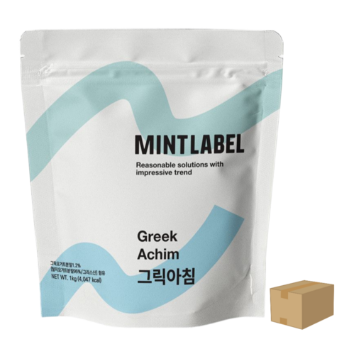 셀플러스 민트라벨 그릭아침 요거트 파우더 1kg 1박스 12개