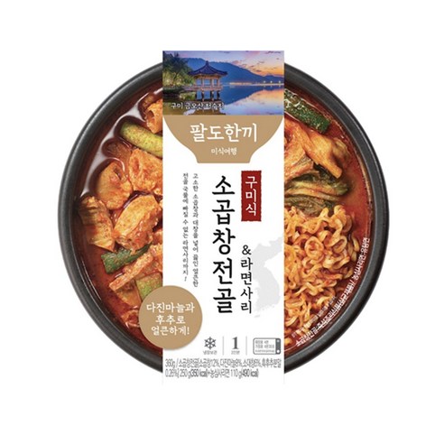 팔도한끼 구미식 소곱창전골 라면사리 360g x 4개