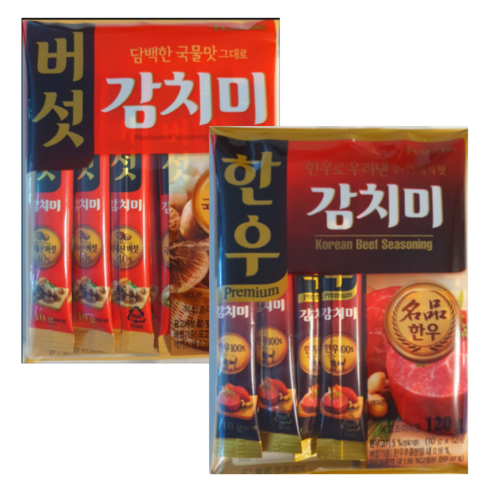 버섯감치미120g + 한우감치미120g 1세트/스틱형10g(대상,청정원), 2세트, 120g