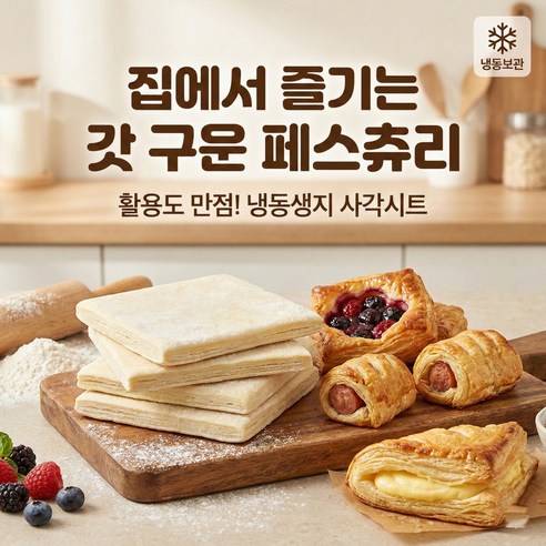 서울식품 사각페스츄리 생지 중 (냉동)