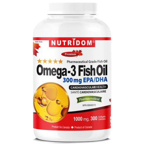 뉴트리돔 캐나다 오메가3 1000mg EPA DHA 300mg 함유 Omega3 Fish Oil 1000mg