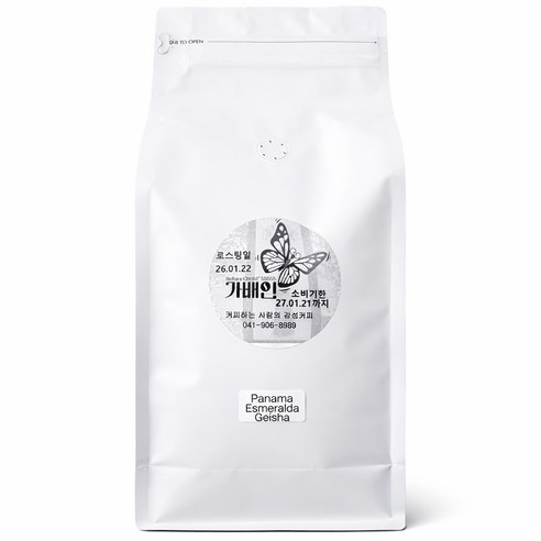 가배인 고급 명품 원두 커피 파나마 에스메랄다 게이샤 당일로스팅, 홀빈, 1kg, 1개