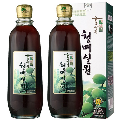 홍쌍리 청매실원 매실청 매실원액 매실농축액, 600ml, 2개