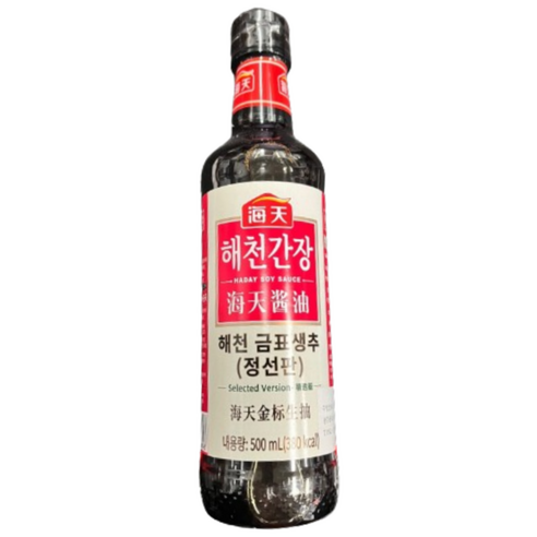 판다중국식품 해천 금표생추 중국간장, 500ml, 4개