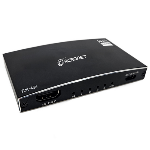 아크로넷 ZDK-4S4 4포트 HDMI2.0 분배기 4K60, 1개, ZDK-4S4