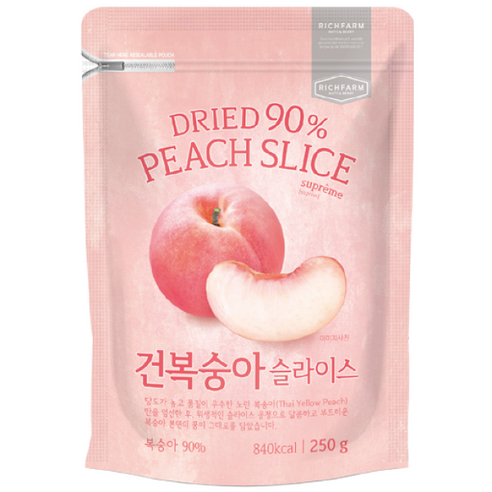 리치팜너트 건복숭아 250g, 1개, 250g