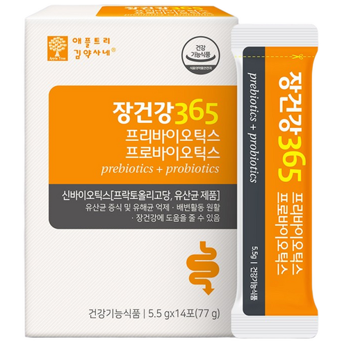애플트리김약사네 장건강365 프리/프로바이오틱스 2주분, 1박스, 비피더스 유산균