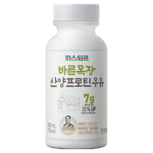 파스퇴르 바른목장 산양프로틴 우유, 180ml, 14개