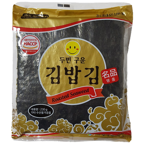 프레시미 유창 두번구운 김밥김(명품) 230g 100매 10봉