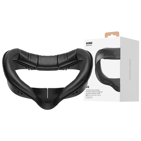 키위 디자인,KIWI design,VR 안면폼 커버,얼굴 인터페이스, 퀘스트 3S 전용,환기형 디자인, 1개, Q2-5P