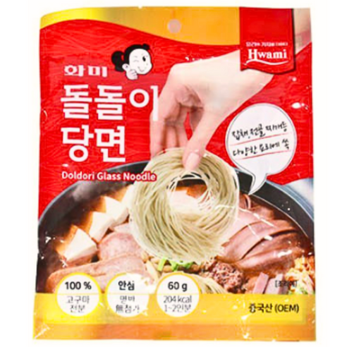 화미 돌돌이 당면 60g 일반당면 찰당면 잡채당면 당면사리 면사리, 10개, 60g