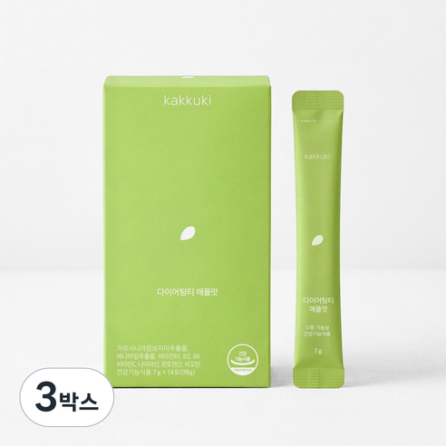 다이어팅티 애플맛 체지방 감소, 혈당케어, 비타민, 미네랄 12중 기능성 마시는 탄산 다이어트