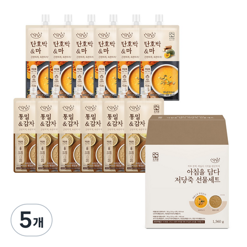 아침을담다 저당죽 선물세트 ( 단호박&마 +통밀&감자  )