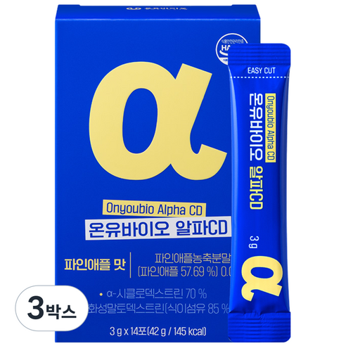 [온유바이오] 더 가벼운 하루 온유바이오 알파CD, 3박스, 14회분