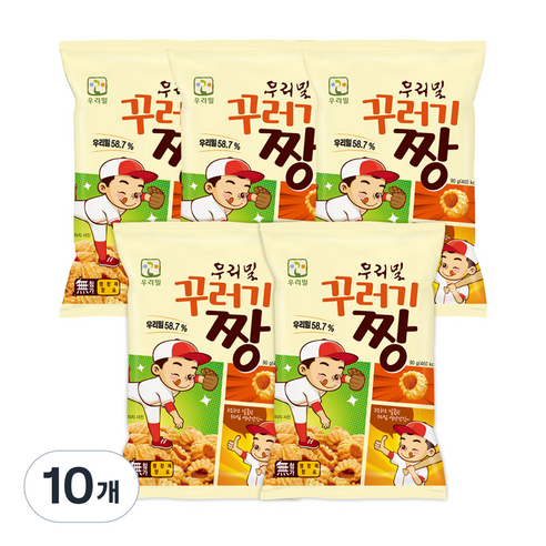 우리밀 꾸러기짱 스낵 과자 90g 5봉, 90g, 10개