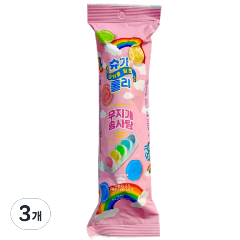 마카롱 닮은 슈가롤리 무지개 솜사탕 12g