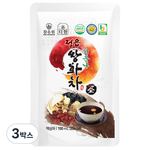 참유원 기운나 정읍 쌍화차 2배 찐한 수제 국산원료 -, 100ml, 10개입, 3박스