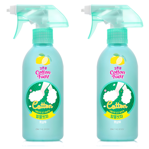 온더바디 발을씻자 풋샴푸 프레쉬 레몬민트향, 1개입, 2개, 385ml