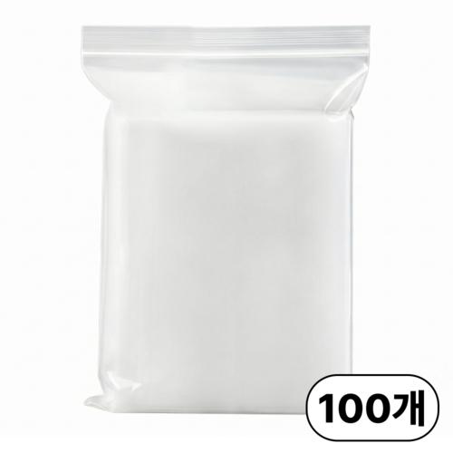 집으로프레시 질긴 두꺼운 지퍼백, 1개, 100개입, 중(M)