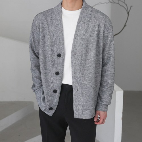 베이직바이블 남자 오버핏 가디건 빅사이즈 니트 봄 가을 겨울 아우터 스판 코디(6color)
