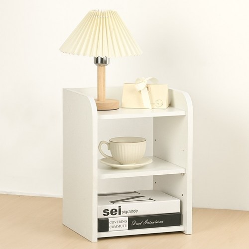 HOMEBOSCH 침대 협탁 다용도 선반 3단, 1개, 아이보리색 개선판