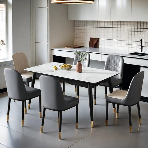 (1+1) 북유럽 더블컬러 가죽 식탁의자 커피숍 2인용 의자, 2개, 짙은 회색