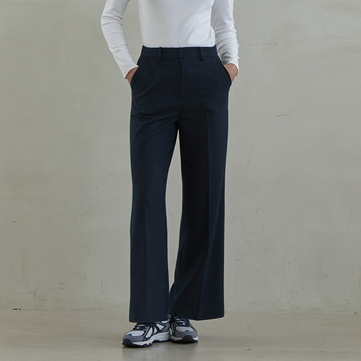 아틀리에나인 여성용 시그니처 스트레이트 팬츠 PT5462