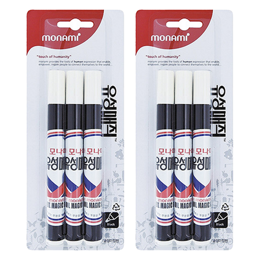 모나미 유성매직 3본 완벽한 필기 경험을 제공하는 마카 세트