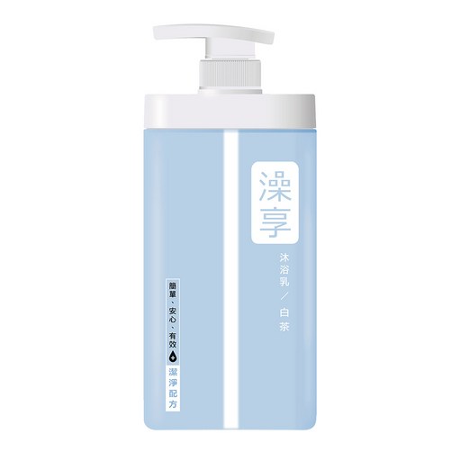 澡享 沐浴乳 白茶, 1kg, 1瓶