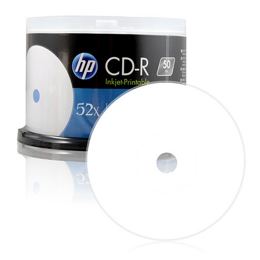 HP CD-R 52x 700MB 잉크젯 프린터블 케익 50p, 단일 상품
