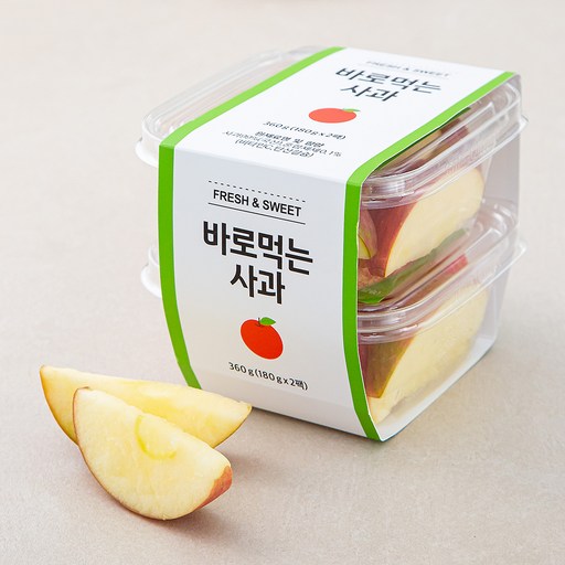 [로켓프레시] 바로먹는 사과, 180g, 2팩
