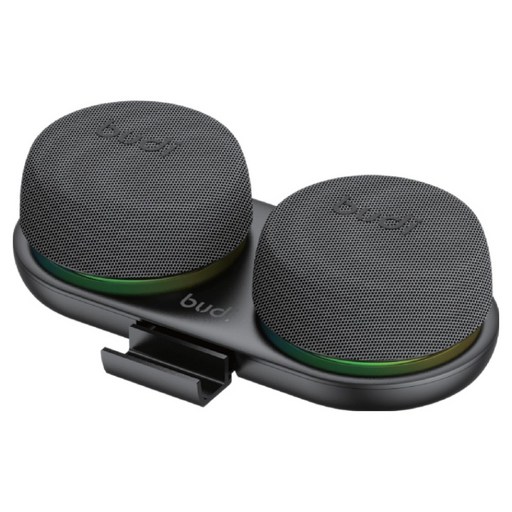 Budi 무선 스테레오 블루투스 스피커, 블랙, SP15