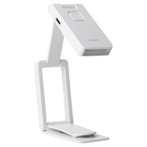 아이리버 LED 클립형 접이식 무선 독서 색온도 밝기 조절 C타입 충전 3구 램프 ICL600, 화이트