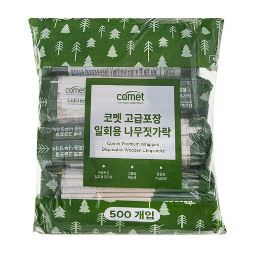 코멧 고급포장 일회용 나무젓가락