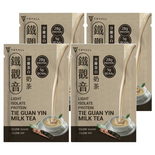 TRYALL Essential Light 分離乳清蛋白 鐵觀音奶茶, 36g, 4個